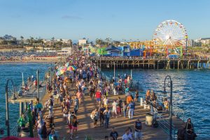 santa monica pier people hurry 1630451