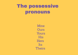 possessive pronouns 2