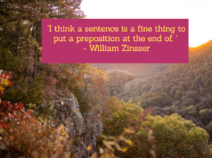 William Zinser preposition