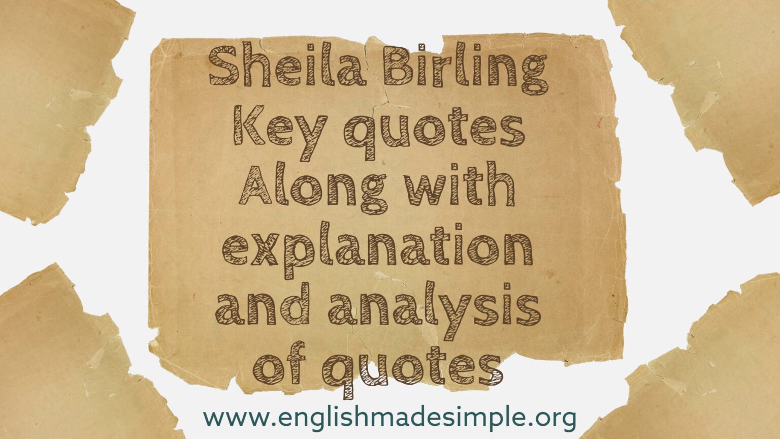 Sheila Birling Quotes English Made Simple 8266