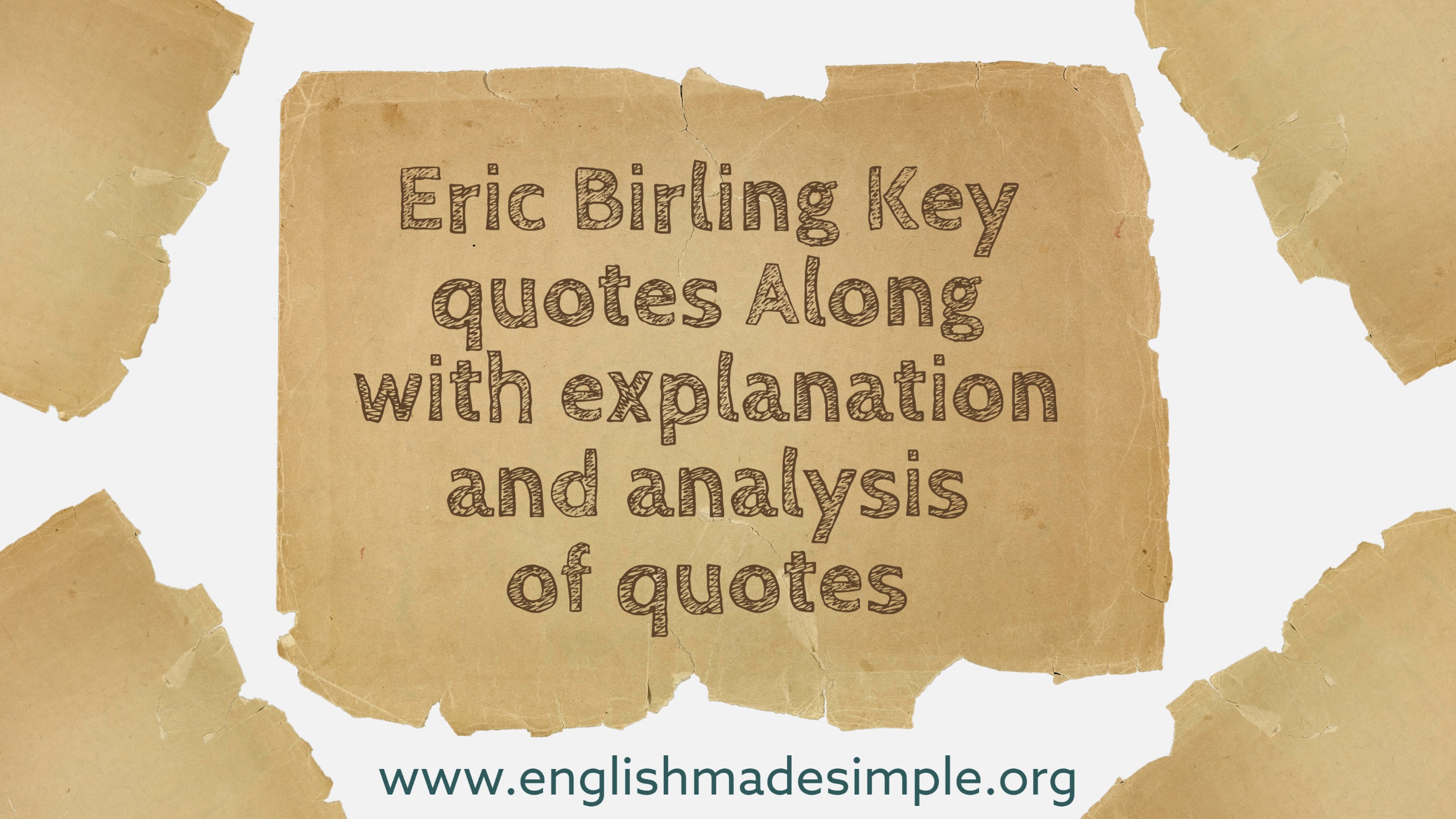 Eric Birling Key quotes