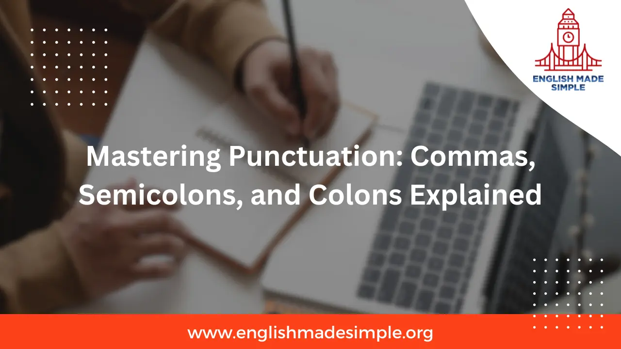 Mastering Punctuation: Commas, Semicolons, and Colons Explained