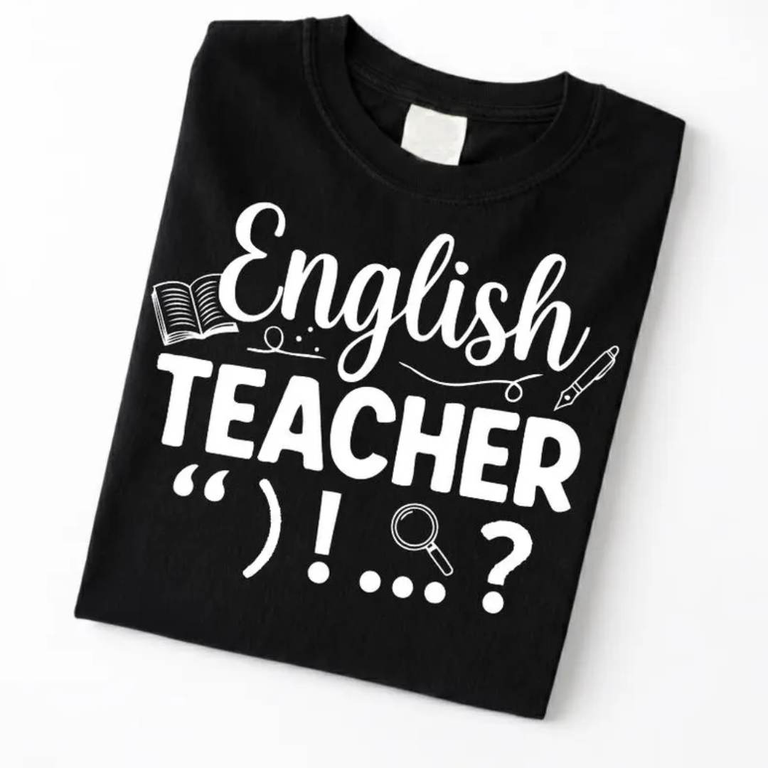 Funny Grammar English Teacher T Shirt EMS