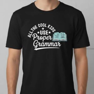 Funny Grammar T Shirt Kids, English Teacher, Book Lover