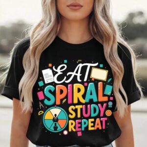 Eat Spiral Study Repeat Graphic Tee