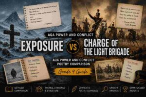Exposure vs Charge of the Light Brigade AQA Power and Conflict Poetry Comparison (Grade 9 Guide)