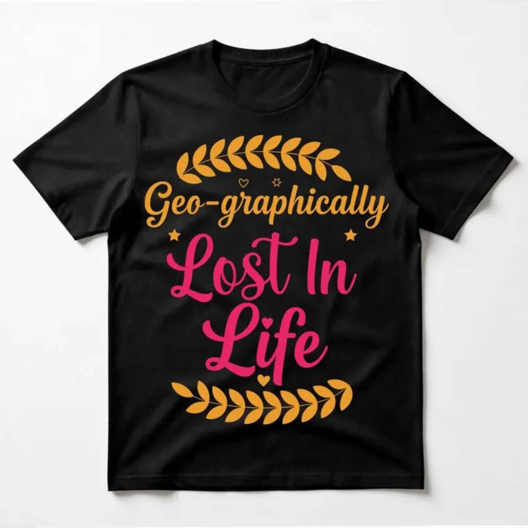 Geo Graphically Lost In Life Tee ENGLISH