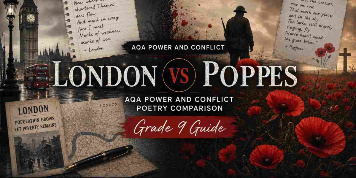 London vs Poppies AQA Power and Conflict Poetry Comparison (Grade 9 Guide)
