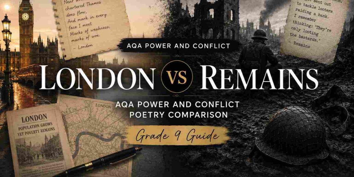 London vs Remains AQA Power and Conflict Poetry Comparison (Grade 9 Guide)
