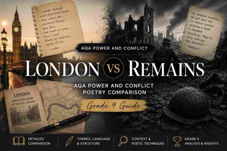 London vs Remains AQA Power and Conflict Poetry Comparison (Grade 9 Guide)