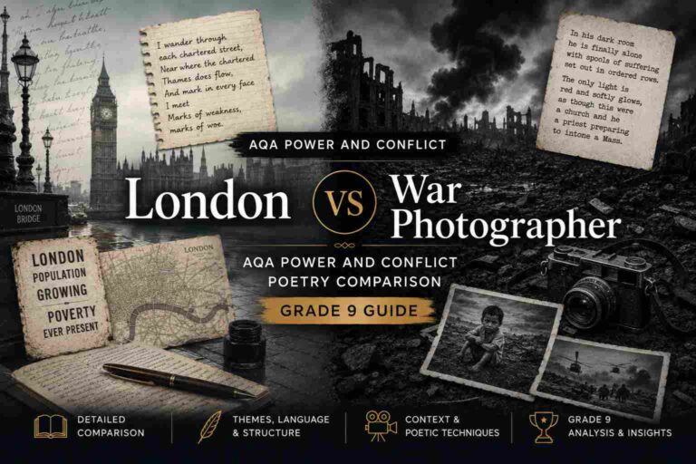 London vs War Photographer AQA Power and Conflict Poetry Comparison (Grade 9 Guide)