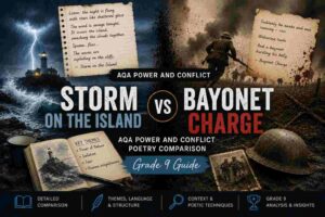 Storm on the Island vs Bayonet Charge AQA Power and Conflict Poetry Comparison (Grade 9 Guide)