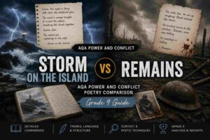 Storm on the Island vs Remains AQA Power and Conflict Poetry Comparison (Grade 9 Guide)