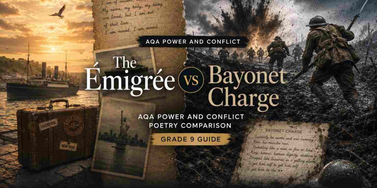 The Émigrée vs Bayonet Charge AQA Power and Conflict Poetry Comparison (Grade 9 Guide)