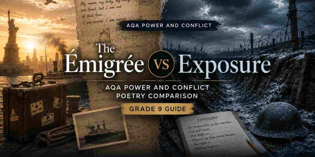 The Émigrée vs Exposure AQA Power and Conflict Poetry Comparison (Grade 9 Guide)