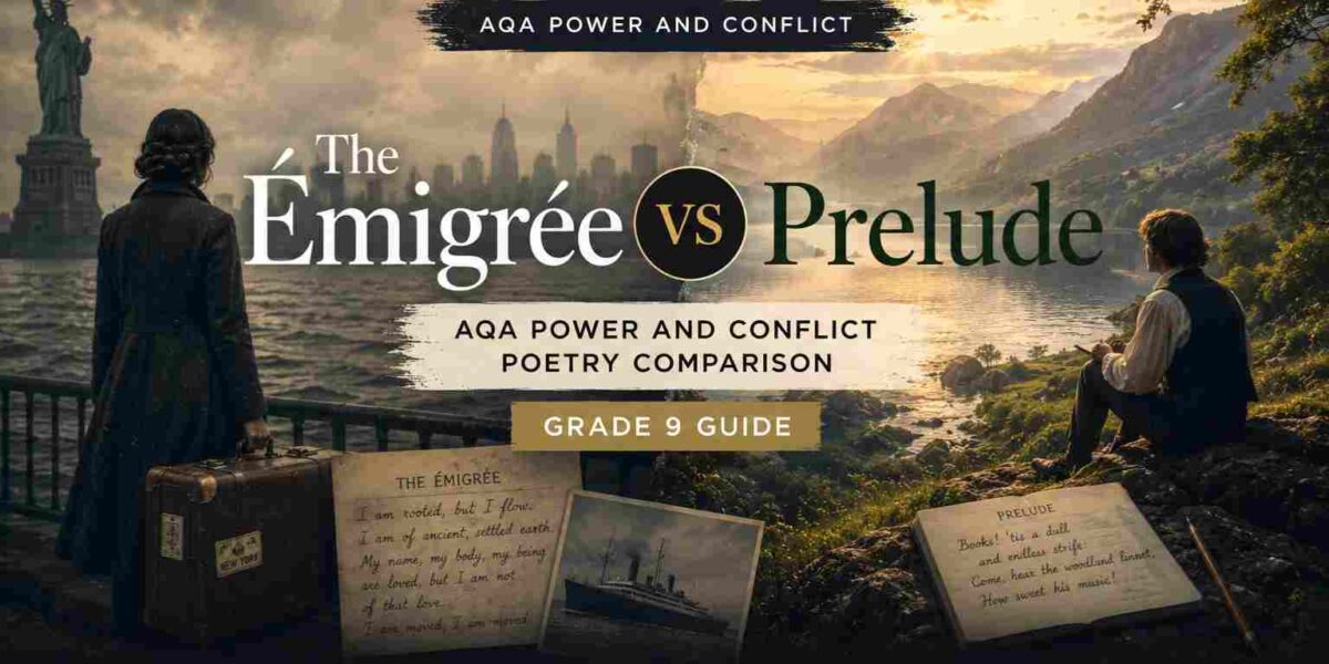 The Émigrée vs Prelude AQA Power and Conflict Poetry Comparison (Grade 9 Guide)