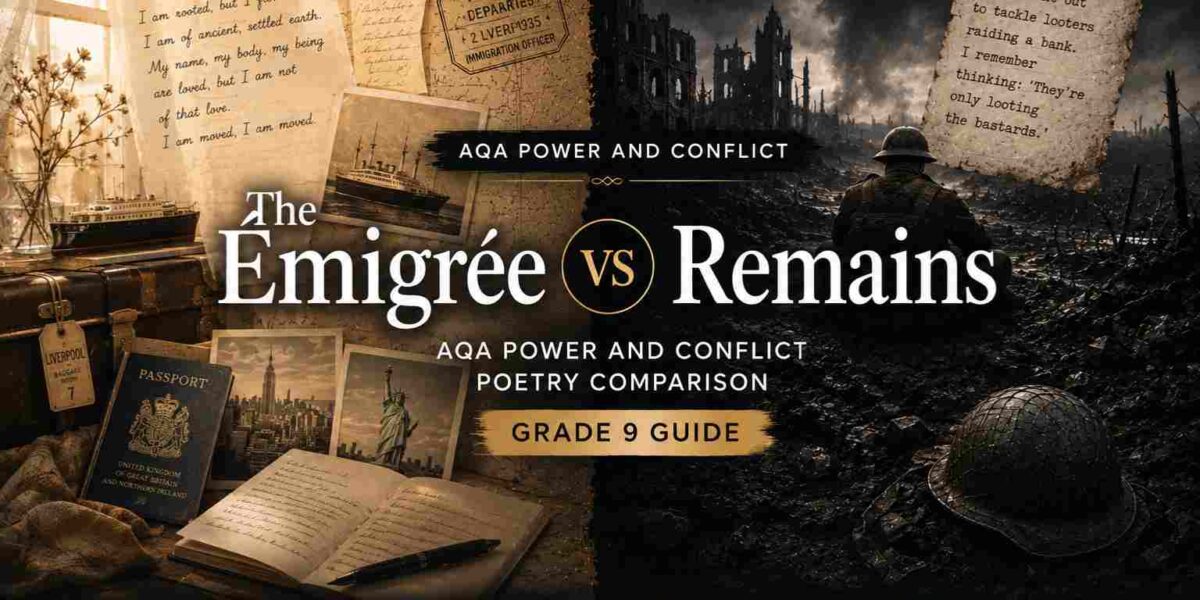 The Émigrée vs Remains AQA Power and Conflict Poetry Comparison (Grade 9 Guide)