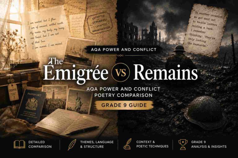 The Émigrée vs Remains AQA Power and Conflict Poetry Comparison (Grade 9 Guide)