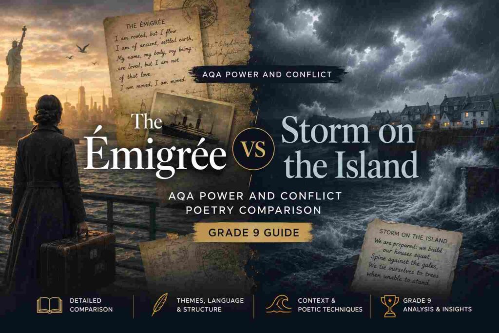 The Émigrée vs Storm on the Island: AQA Power and Conflict Poetry Comparison (Grade 9 Guide) 8 The Émigrée vs Storm on the Island AQA Power and Conflict Poetry Comparison (Grade 9 Guide)