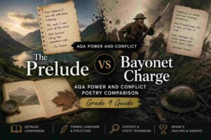 The Prelude vs Bayonet Charge AQA Power and Conflict Poetry Comparison (Grade 9 Guide)
