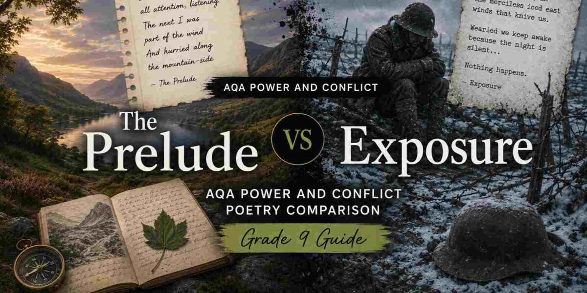 The Prelude vs Exposure AQA Power and Conflict Poetry Comparison (Grade 9 Guide)