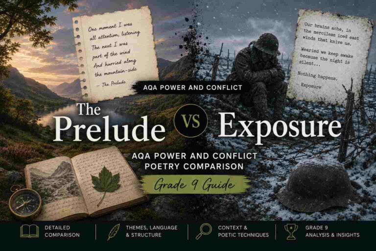 The Prelude vs Exposure AQA Power and Conflict Poetry Comparison (Grade 9 Guide)