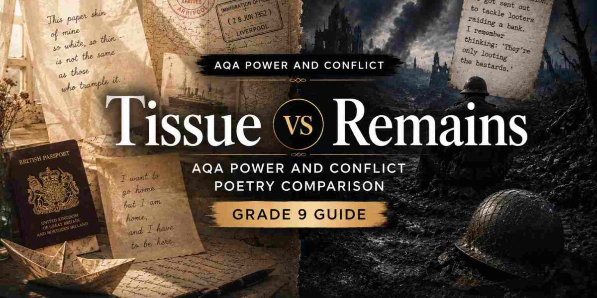 Tissue vs Remains AQA Power and Conflict Poetry Comparison (Grade 9 Guide)
