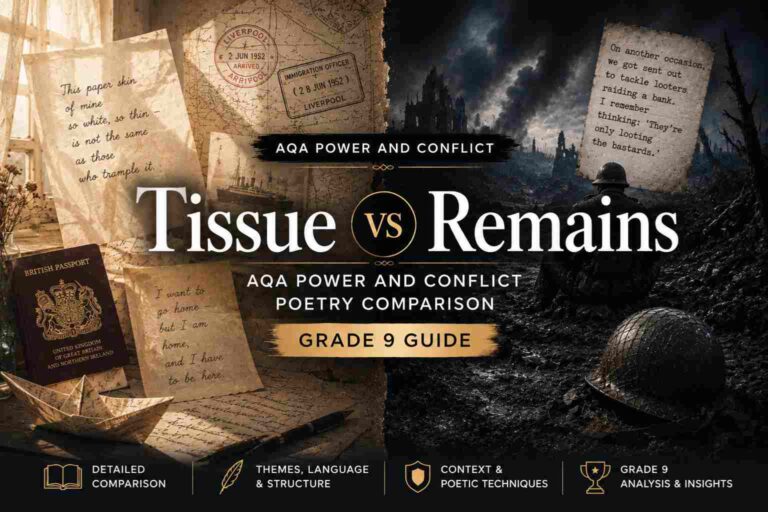 Home Main 30 Tissue vs Remains AQA Power and Conflict Poetry Comparison (Grade 9 Guide)
